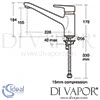 Ideal Standard Concept Blue Sink Mixer Dimensions