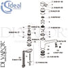 Ideal Standard Concept Blue Sink Mixer Spares
