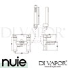 Nuie BAI304 Bailey Bath Shower Mixer Spare Parts Diagram