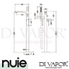 Nuie BAI321 Bailey Floor Bath Shower Mixer Spare Parts Diagram
