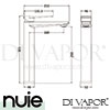 Nuie BAI370 Bailey High Rise Mixer Tap Spare Parts Diagram