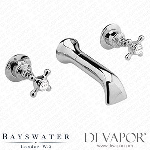 Bayswater Crosshead Three Tap Hole Wall Bath Filler BAYT109.V West One Bathrooms Spare Parts