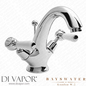 Bayswater White Lever Domed Collar Mono Basin Mixer + Pop-Up Waste - BAYT305 Spare Parts