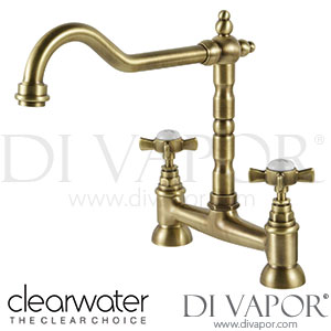 Clearwater BBB Baroc Bridge Twin Lever Brushed Bronze Kitchen Mixer Tap Spare Parts