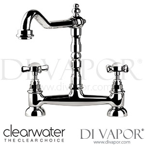 Clearwater BBC Baroc Bridge Twin Lever Chrome Kitchen Mixer Tap Spare Parts