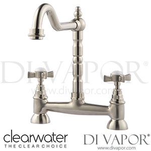 Clearwater BBN Baroc Bridge Twin Lever Brushed Nickel Kitchen Mixer Tap Spare Parts