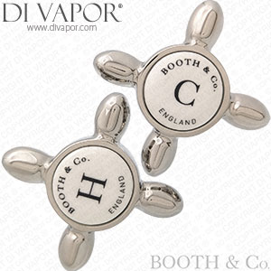 Booth & Co. BC-AXB-1-BN Axbridge Cross Handles - Bright Nickel (Vado)