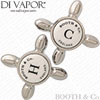 Booth & Co. BC-AXB-1-BN Axbridge Cross Handles - Bright Nickel (Vado)