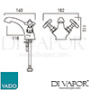 VADO BC AXB-100-CP Mixer Spare Parts Diagram
