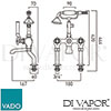 VADO BC-AXB-131-BN Mixer Spare Parts Diagram
