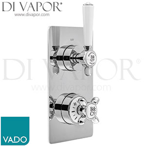 VADO BC-AXB-148/2-CP Axbridge 2 Outlet 2 Handle Concealed Thermostatic Valve Shower Spare Parts