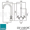 VADO BC-AXB-150-CP Mixer Spare Parts Diagram