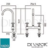 VADO BC-AXB-153-CP Mixer Spare Parts Diagram