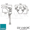 VADO BC-AXB-200-CP Mixer Spare Parts Diagram