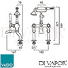 VADO BC-AXB-231-BN Mixer Spare Parts Diagram