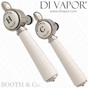 Booth & Co. BC-AXB-2A-BN Axbridge Lever Handles for Bath Mixer - Bright Nickel (Vado)