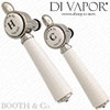 Booth & Co. BC-AXB-2A-BN Axbridge Lever Handles for Bath Mixer - Bright Nickel (Vado)