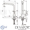 Ideal Standard Ceralook Chrome Sink Mixer Bluestart Kitchen Tap Dimensions