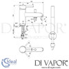 Ideal Standard Ceraline 1H Single Lever Shower Mixer Kit Dimensions
