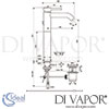 Ideal Standard Ceraline Vessel Basin Mixer Tap Pop-Up Waste Dimensions