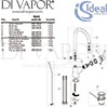 Ideal Standard Ceraline High Spout Basin Mixer Pop-Up Waste Tap Spares