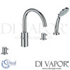 Ideal Standard Ceraline 4 Hole Bath Shower Mixer Spout Spare Parts
