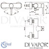 Ideal Standard Ceraline Exposed Chrome Shower Mixer Dimensions