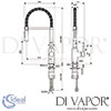 Ideal Standard Ceralook Semi Pro Kitchen Mixer Tap Dimensions