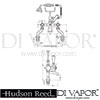 Hudson Reed Topaz Bath Shower Mixer Shower Kit Dimension