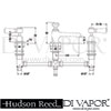 Hudson Reed Topaz Basin Mixer Tap Pop-Up Waste Dimension