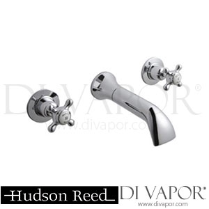 Hudson Reed BC309DX White Topaz With Crosshead Wall Mounted Bath Spout & Stop Taps Spare Parts