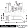 Hudson Reed Topaz Bath Spout Stop Taps Dimensions