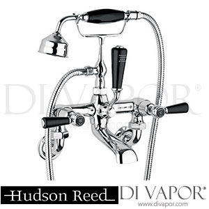 Hudson Reed Topaz Black Lever Wall Mounted Bath Shower Mixer Tap & Shower Kit Spare Parts