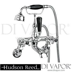 Hudson Reed Topaz Black Wall Mounted Bath Shower Mixer Tap & Shower Kit Spare Parts