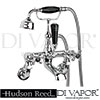 Hudson Reed Topaz Black Wall Mounted Bath Shower Mixer Tap Shower Kit Spare Parts