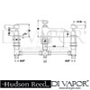 Hudson Reed Topaz Black Basin Mixer Tap Pop-up Waste Dimensions