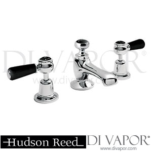 Hudson Reed Topaz Black Lever 3 Tap Hole Basin Mixer Tap & Pop-up Waste Spare Parts