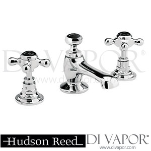 Hudson Reed Topaz Black 3 Tap Hole Basin Mixer Tap & Pop-up Waste Spare Parts