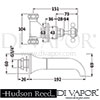Hudson Reed Topaz Bath Spout Stop Taps Dimensions