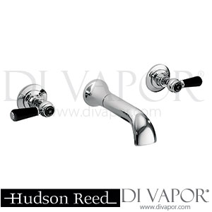 Hudson Reed Topaz Black Lever 3 Tap Hole Wall Mounted Basin Mixer Tap - BC417HL Spare Parts