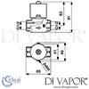 Ideal Standard Built-In Parts Stop Valve Kit 1 Dimensions