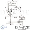 Ideal Standard Alpha Bidet Mixer Plastic Pop-Up Waste Dimensions