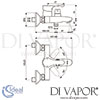 Ideal Standard Alpha Exposed Bath Shower Mixer Dimensions