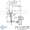 Ideal Standard Cerafine D Basin Mixer Plastic Pop-Up Waste Dimensions