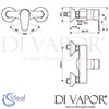 Ideal Standard Cerafine D Exposed Chrome Shower Mixer Dimensions