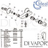 Ideal Standard Cerafine D Exposed Grey Chrome Shower Mixer Spares