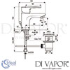 Ideal Standard Ceraplan III One Hole Basin Mixer H70 Tap Dimensions