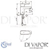 Ideal Standard Ceraplan III Basin Mixer H70 Bluestart Tap Dimensions