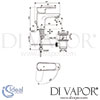 Ideal Standard Ceraplan III Basin Mixer H70 Bluestart Tap Dimensions