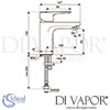 Ideal Standard Ceraplan III Basin Mixer H90 without Pop-Up Waste Dimensions